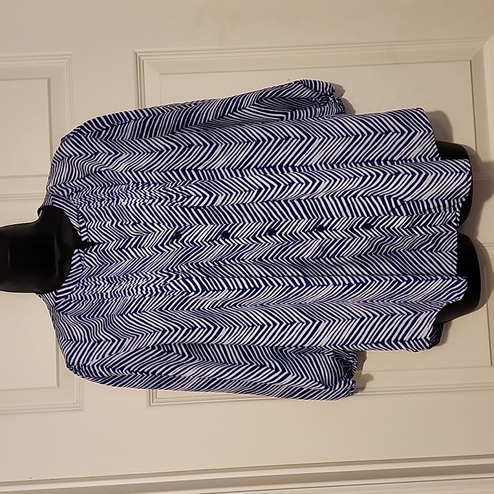 Collective Concepts Herringbone Pattern 3/4 Sleeves Blouse